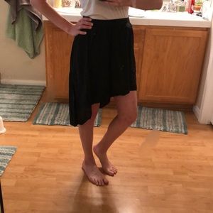Black High-Low Skirt - Large